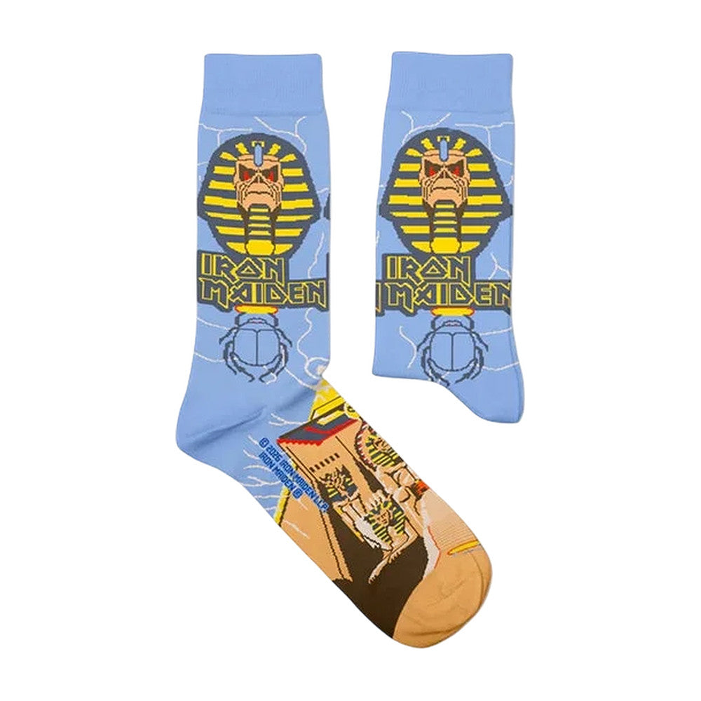 Night Shift Merch Iron Maiden Powerslave Socks Iron Maiden Clothing Gift For Rock Lovers - Foxy23shop