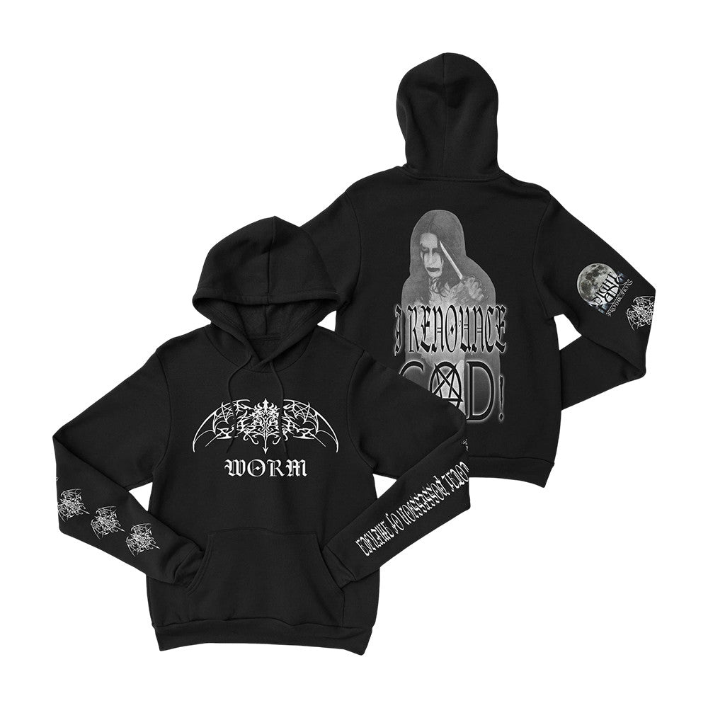 Night Shift Merch Worm I Renounce God Pullover Hoodie Gifts For Worm Fans - Foxy23shop