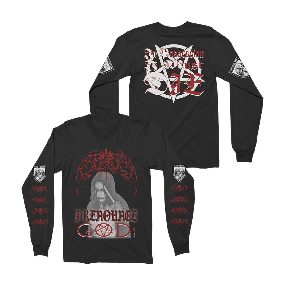 Night Shift Merch Worm I Renounce God Long Sleeve Shirt Gifts For Music Lovers - Foxy23shop
