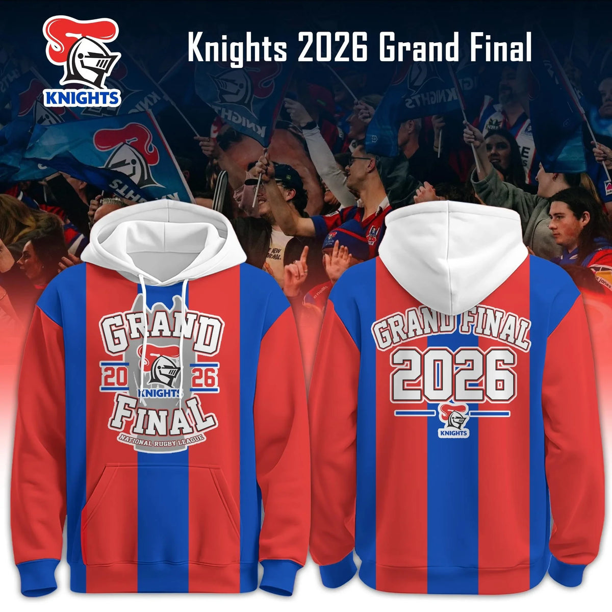 Newcastle Knights Merch NRL 2026 Grand Final Hoodie Presents For Sports Fans - Foxy23shop