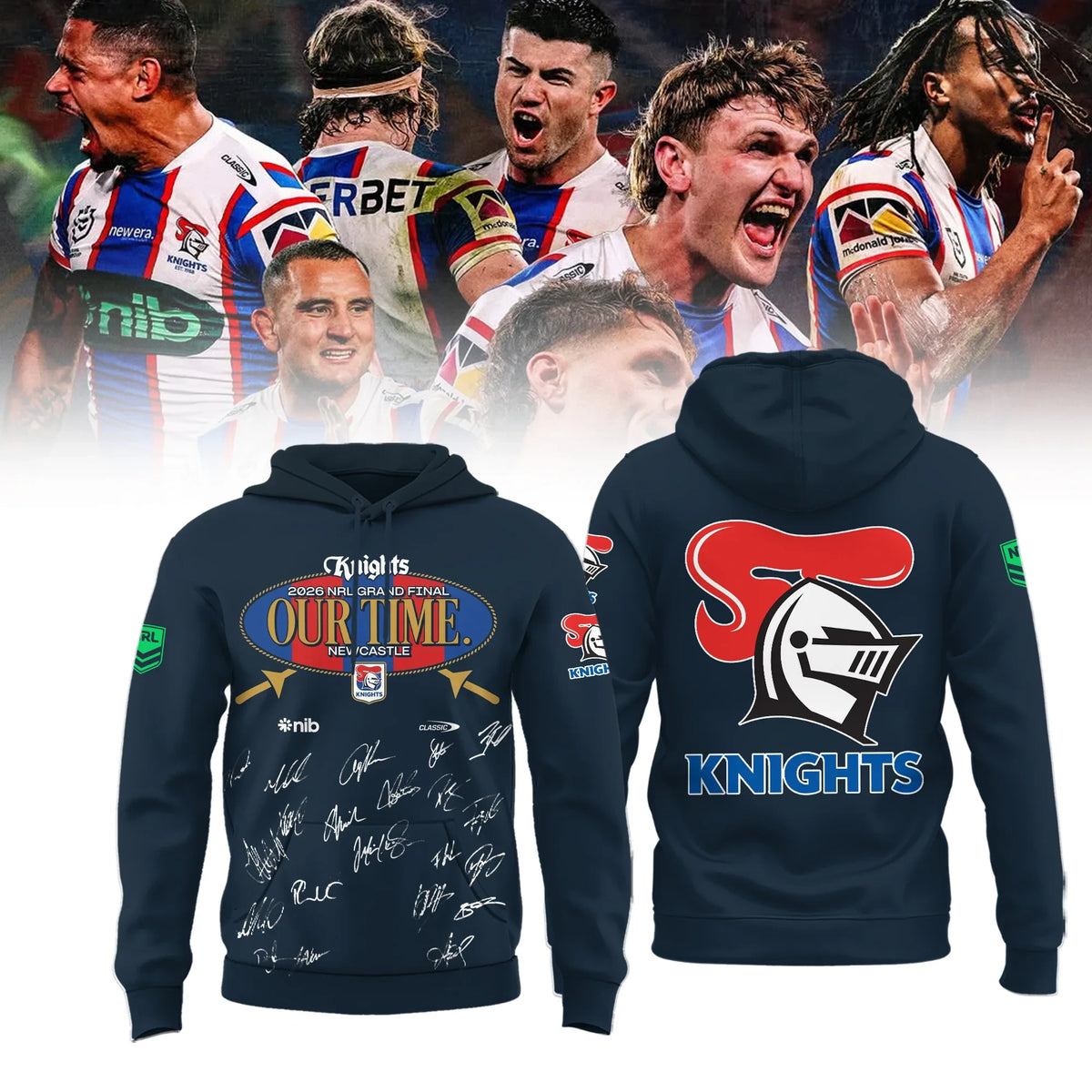 Newcastle Knights Merch NRL 2026 Grand Final Hoodie Unique Gifts For Rugby Enthusiasts - Foxy23shop