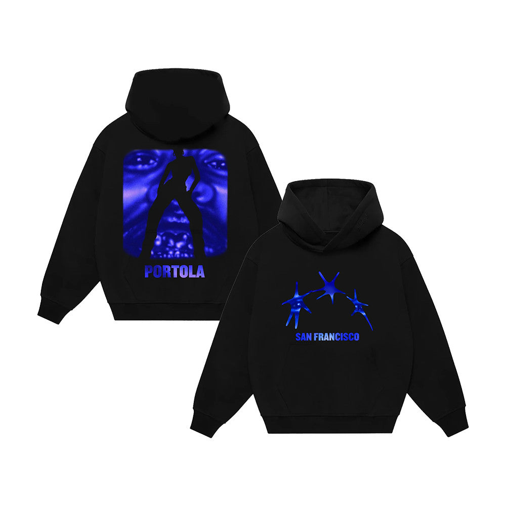 Portola Music Festival Mech 2026 Esteban Samayoa X Portola Hoodie Presents For Brothers - Foxy23shop