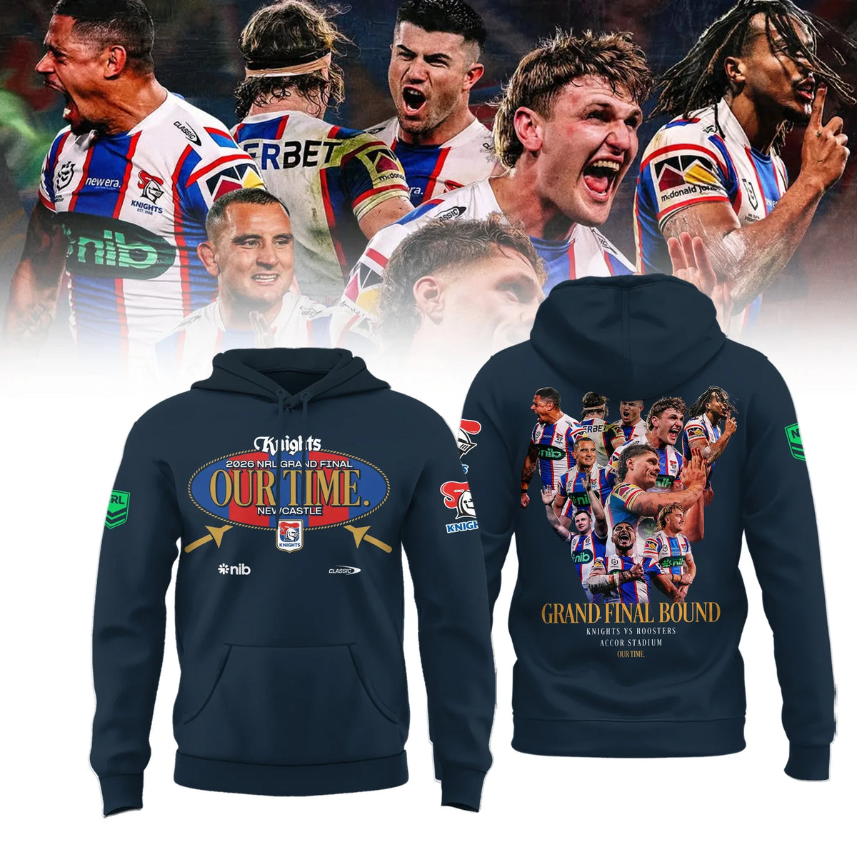 Newcastle Knights Merch NRL 2026 Grand Final Hoodie Unique Gifts For Rugby Lovers - Foxy23shop