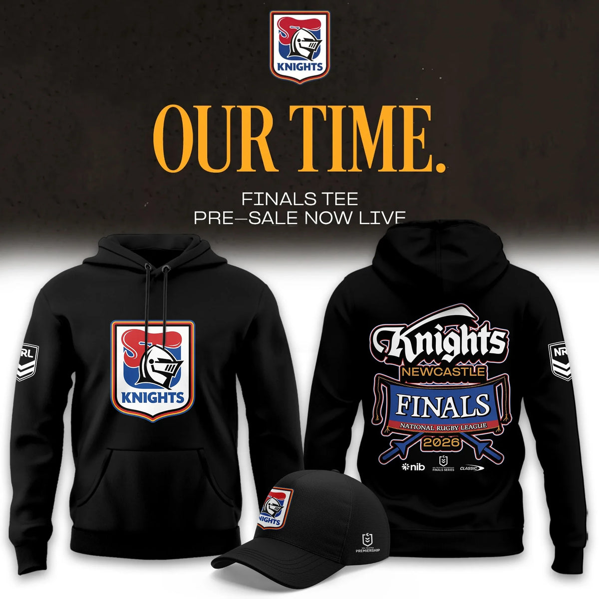 Newcastle Knights Merch NRL 2026 Grand Final Hoodie Newcastle Knights Hooded Sweatshirt - Foxy23shop