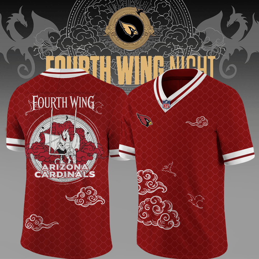 Arizona Cardinals 2026 NFL X Fourth Wing Night Jersey Arizona Cardinals Clothing Fan Gear - Foxy23shop