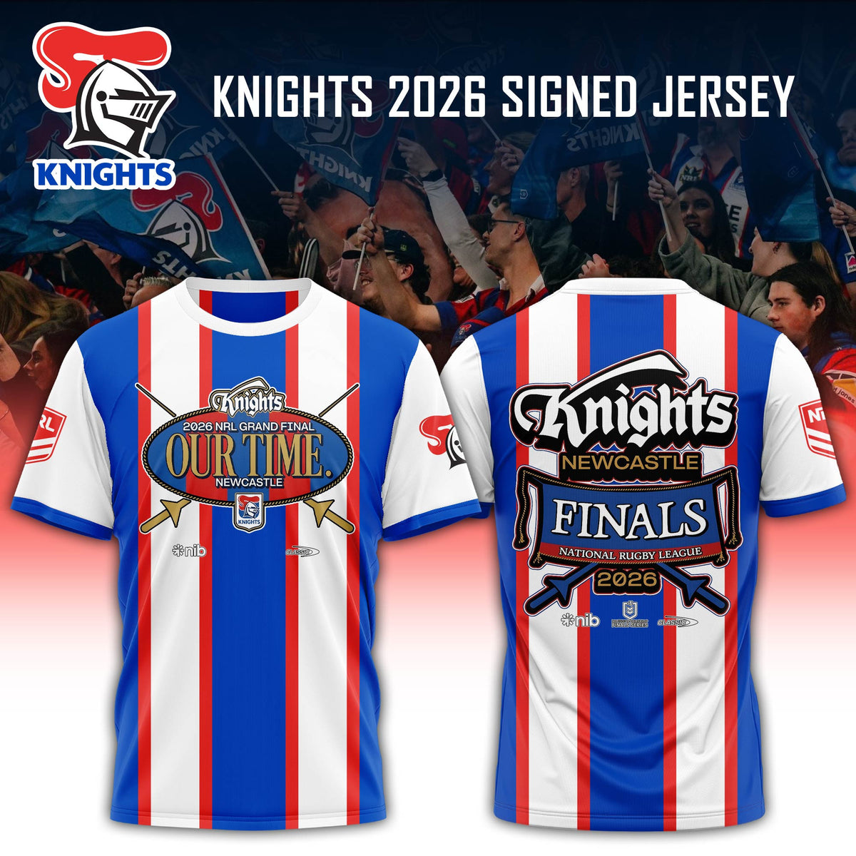 Newcastle Knights Merch 2026 Grand Final Our Time Shirt Unique Gifts For Boyfriend - Foxy23shop