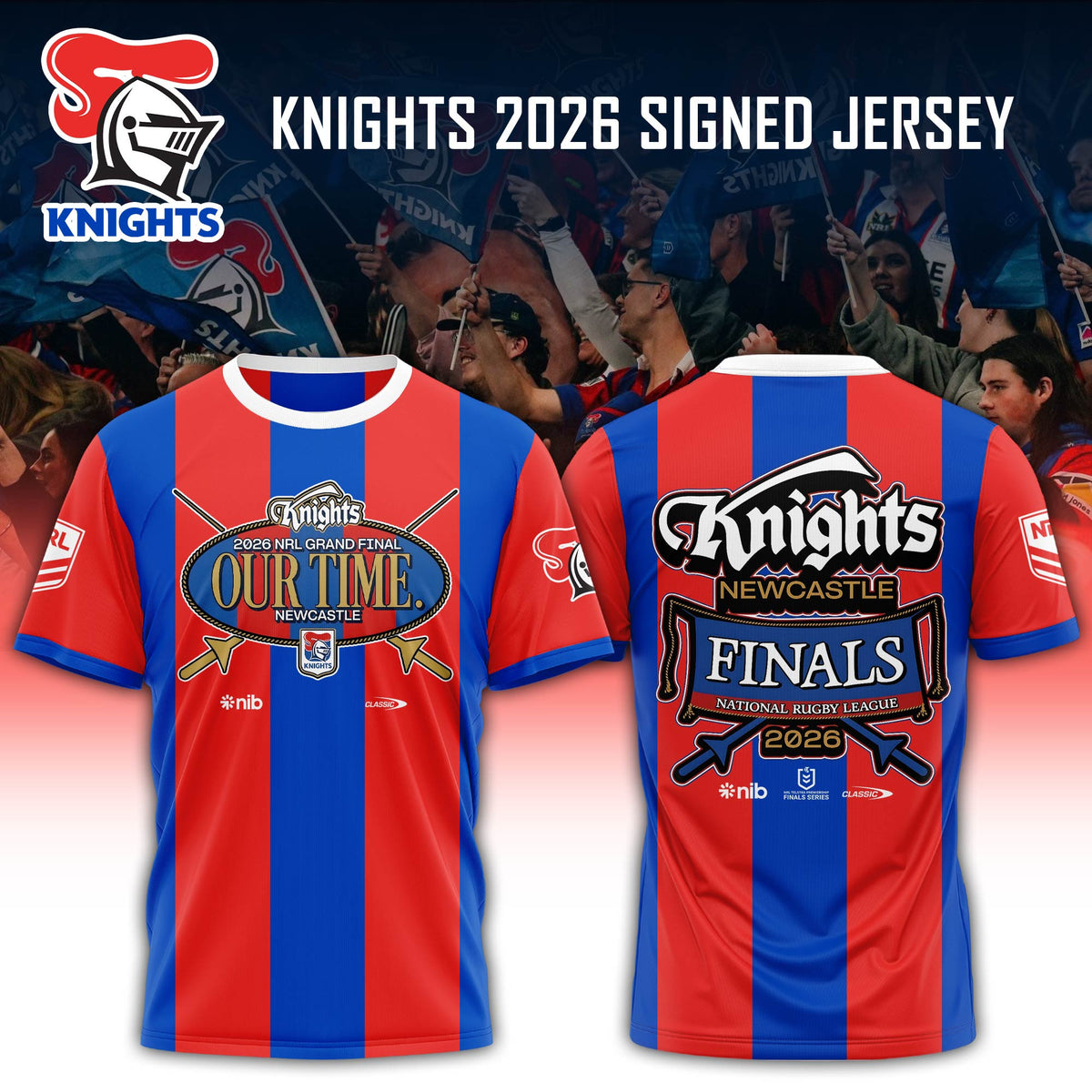 Newcastle Knights Merch 2026 Grand Final Our Time T-Shirt Newcastle Knights Gear Rugby Lover Gifts - Foxy23shop