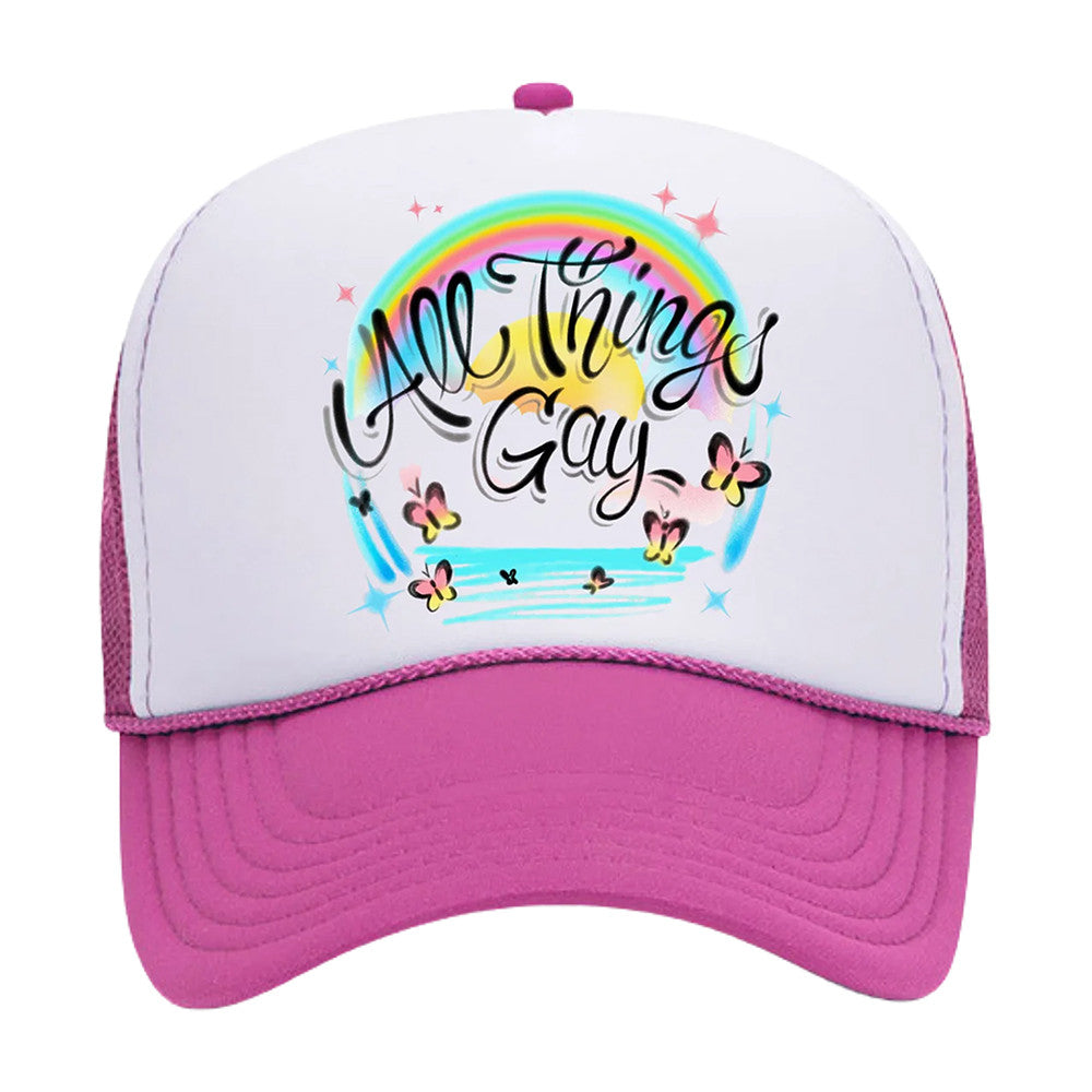 All Things Go Festival All Things Gay Trucker Hat Music Festival Cap Gifts For Her - Foxy23shop