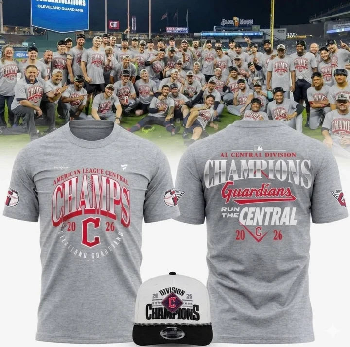 Cleveland Guardians Merch 2026 AL Central Division Champions Shirt Unique Gifts For Baseball Fan - Foxy23shop