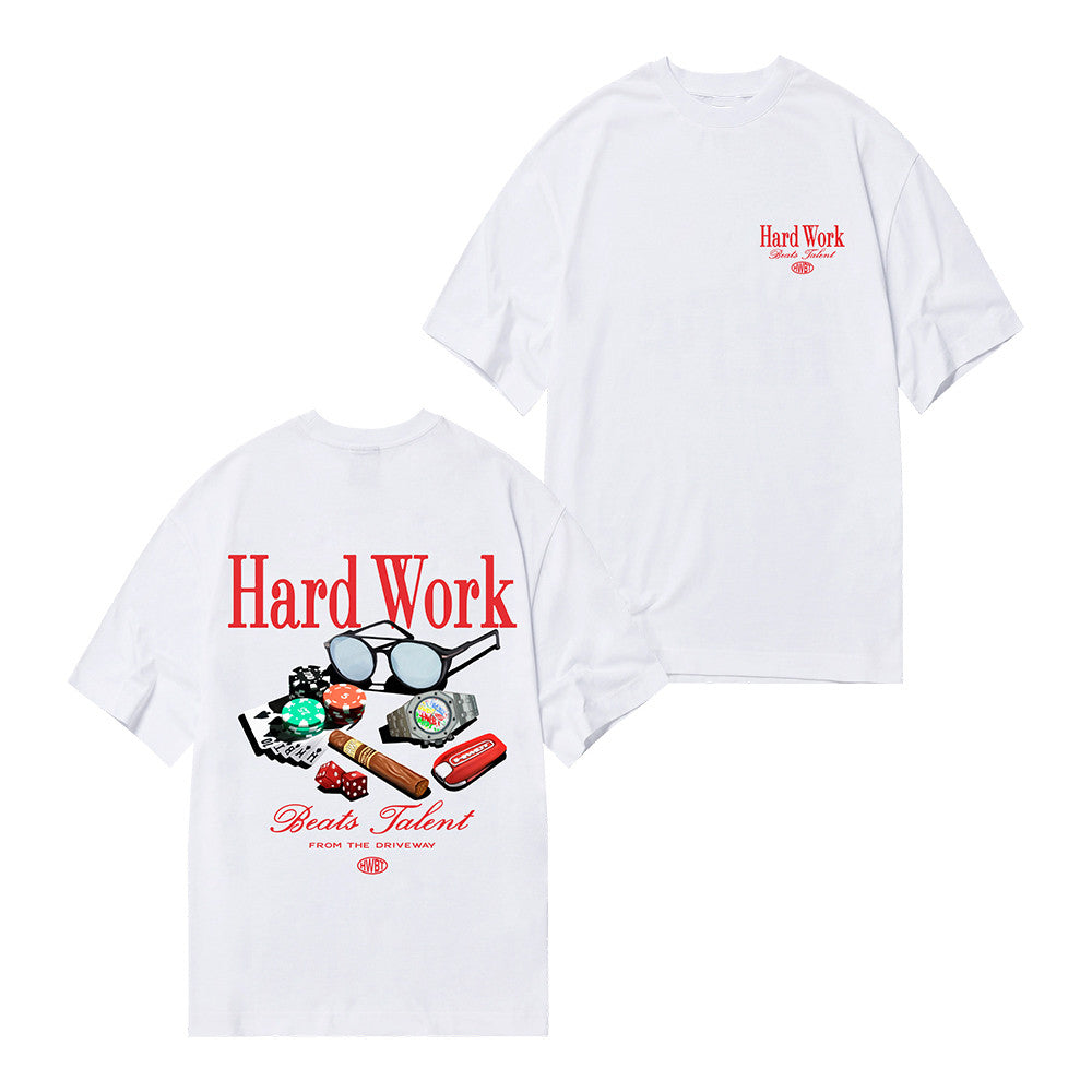 HWBT Merch Hard Work Monaco Casino White T-Shirt Gifts Ideas For Boyfriend - Foxy23shop