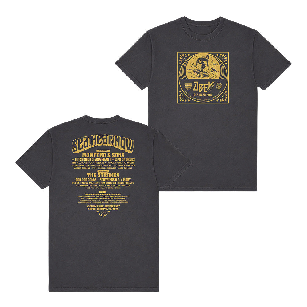 Sea Hear Now Festival Merch Shepard Fairey X Obey X Shn Lineup T-Shirt Gifts For Music Lovers - Foxy23shop