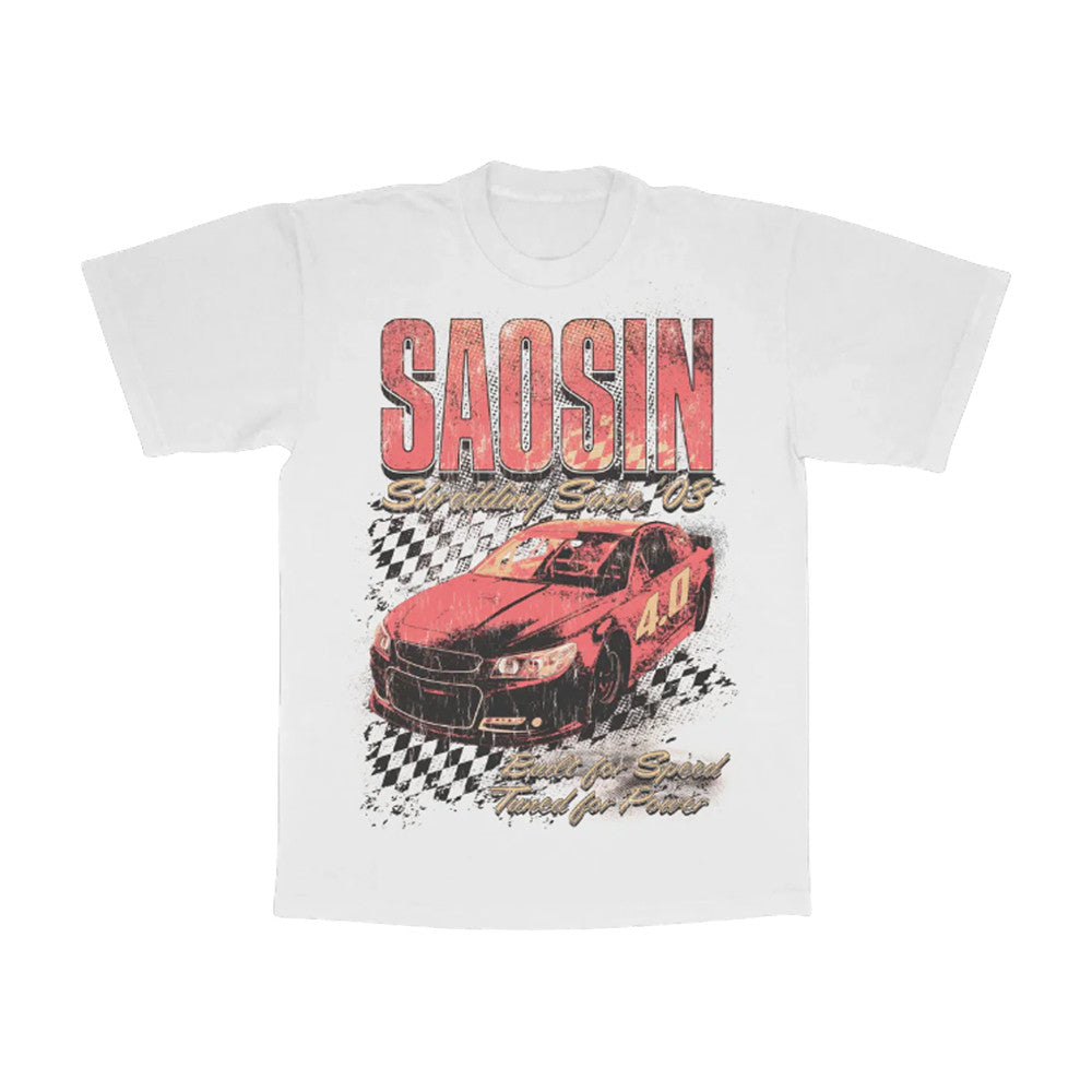Saosin Store Merch Built For Speed White T-Shirt Presents For Music Lovers - Foxy23shop