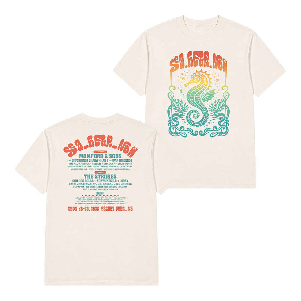 Sea Hear Now Festival Merch Seahorse Lineup T-Shirt Music Lover Gifts - Foxy23shop