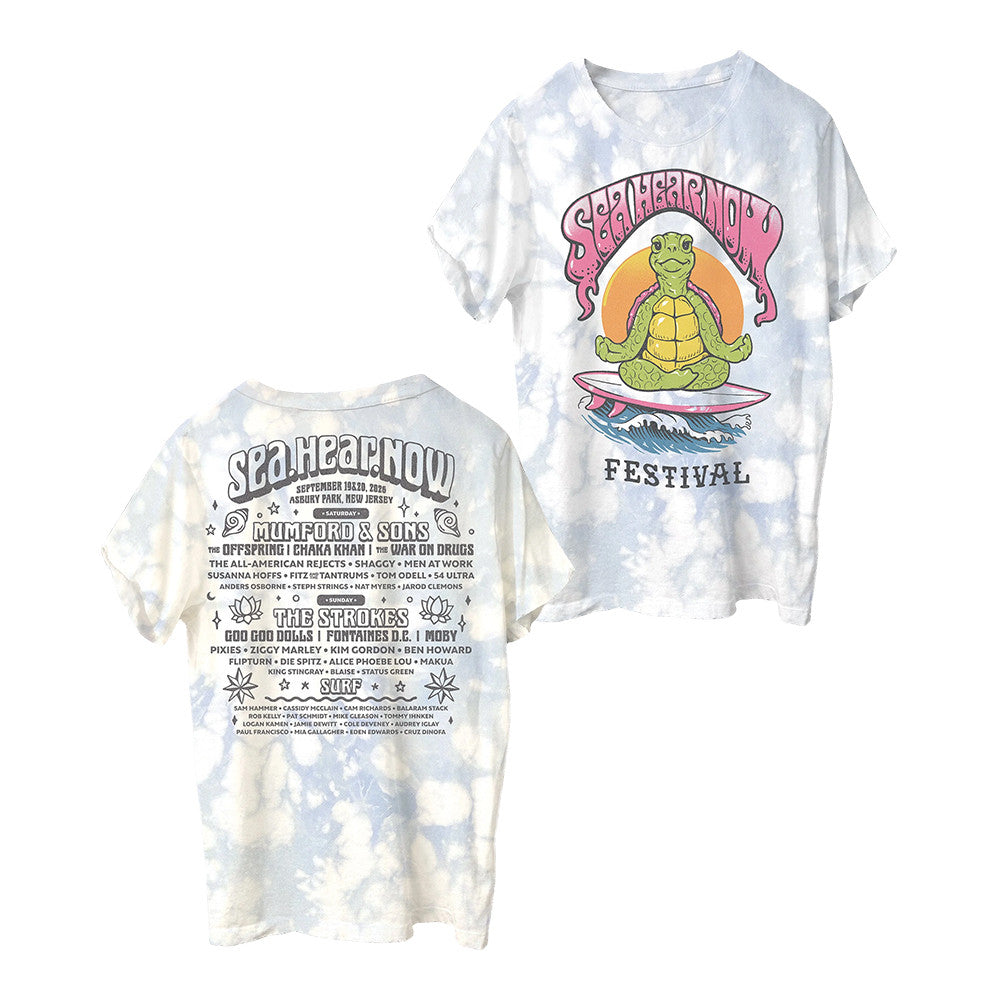 Sea Hear Now Festival Merch Turtle Lineup 2026 T-Shirt Presents For Music Buffs - Foxy23shop