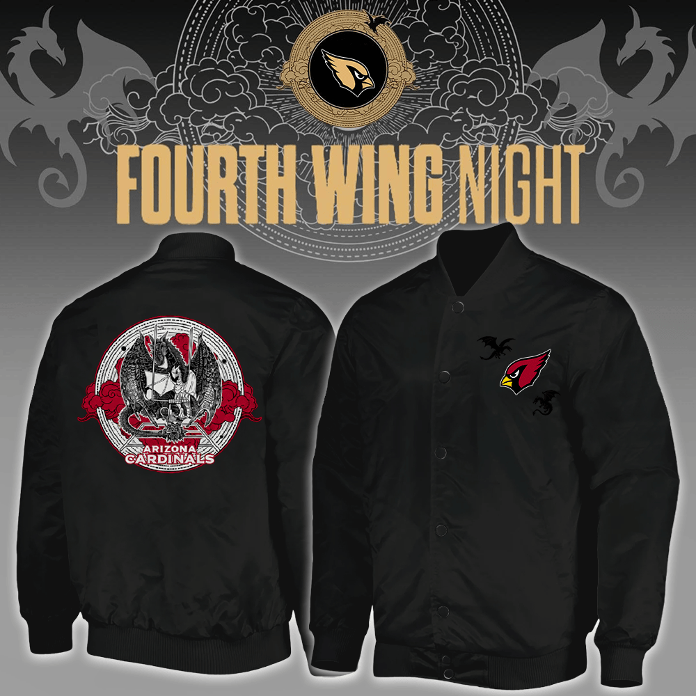 Arizona Cardinals X Fourth Wing Night 2026 NFL Jacket Arizona Cardinals Merch Fan Gift - Foxy23shop