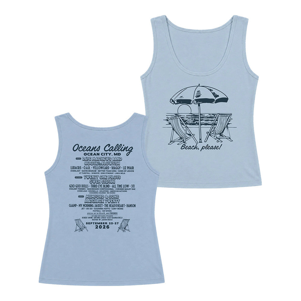 Oceans Calling Festival Beach Please Lineup Tank Top 2026 Music Festival Apparel - Foxy23shop