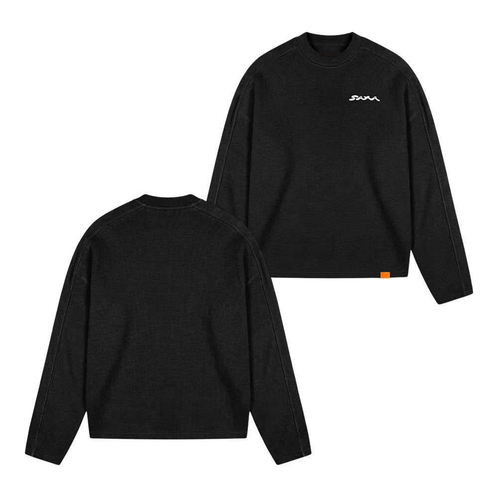 Sana Merch Core Knit Black Long Sleeve Shirt Sana Clothing Gifts For Sister - Foxy23shop