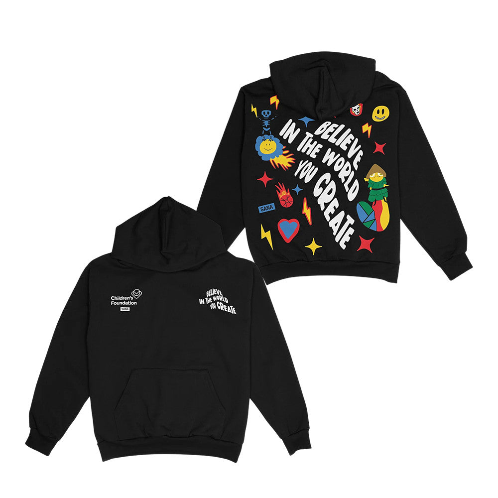 Sana Merch Believe In The World You Create Hoodie Sana Clothing Gifts For Besties - Foxy23shop