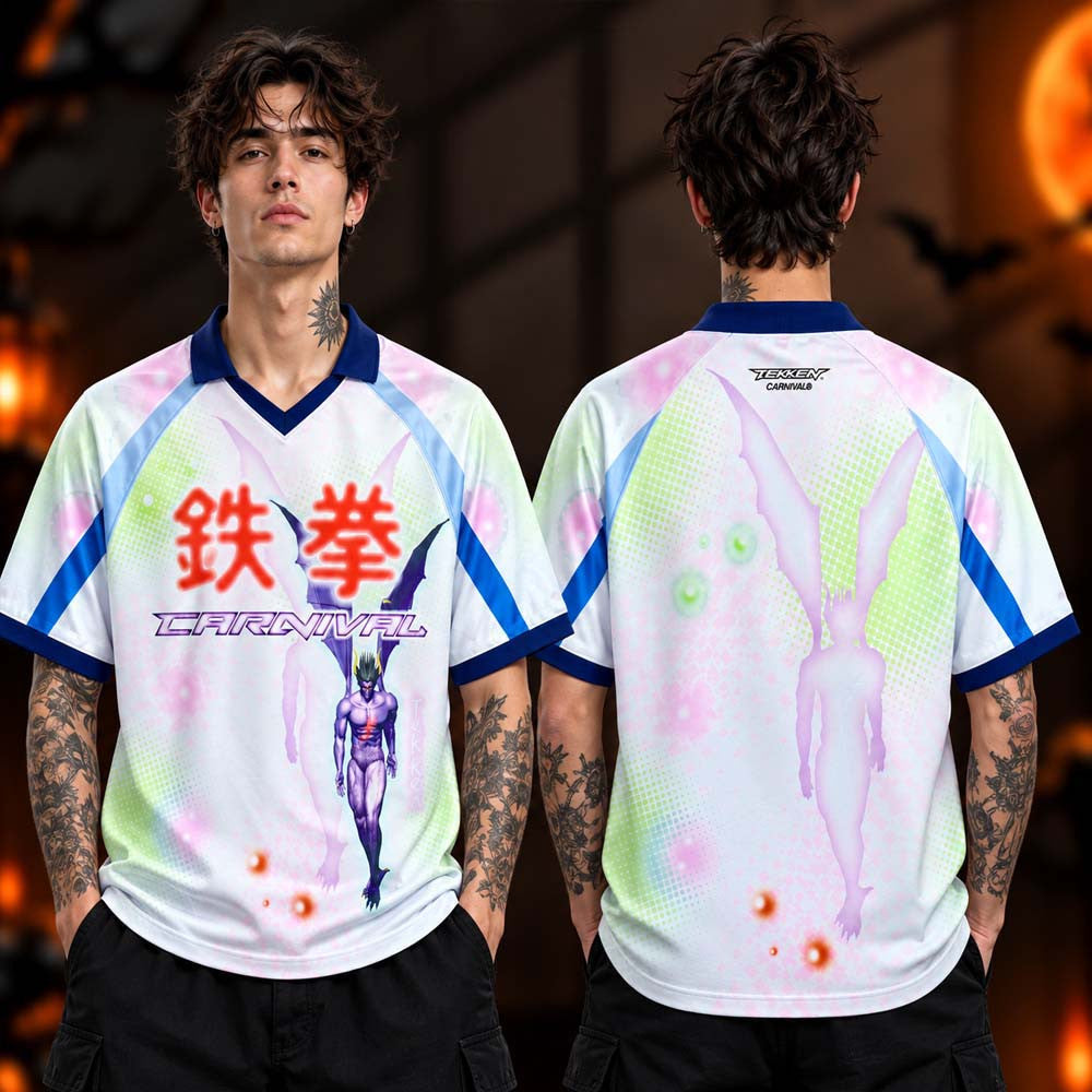 Carnival X Tekken Devil Kazuya V-Neck Shirt Tekken Clothing Gifts For Brother - Foxy23shop