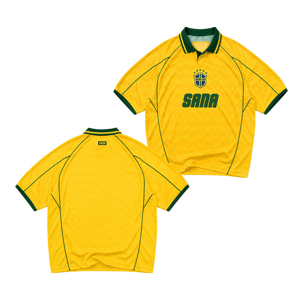 Sana Merch Brazil Soccer Polo Shirt Sana Clothing Presents For Boyfriend - Foxy23shop