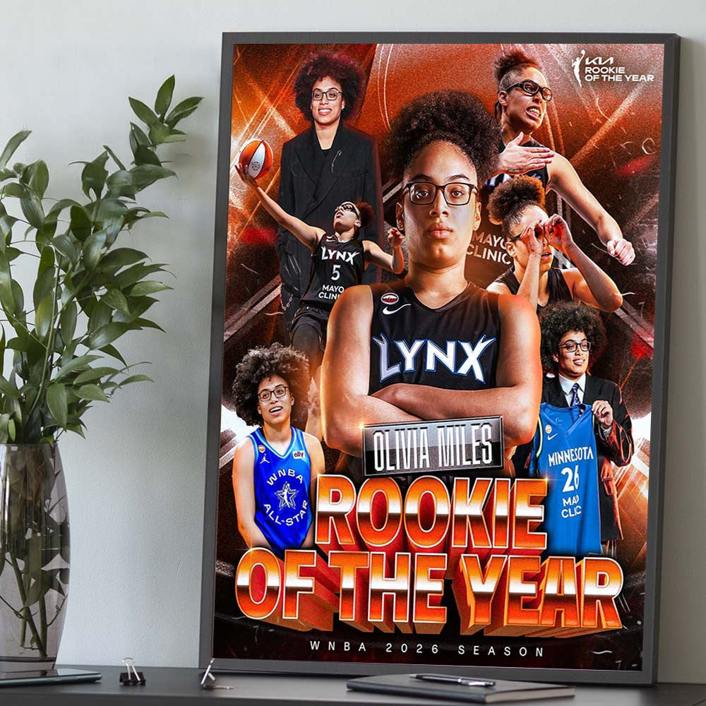 Olivia Miles Minnesota Lynx 2026 WNBA Rookie Of The Year Poster Best Wall Decor Fan Gifts - Foxy23shop