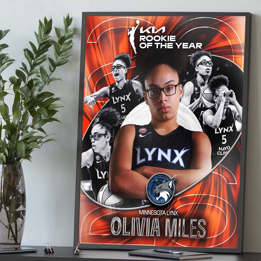 Congrats Olivia Miles Minnesota Lynx 2026 WNBA Rookie Of The Year Poster Olivia Miles Fan Poster Gift Idea - Foxy23shop