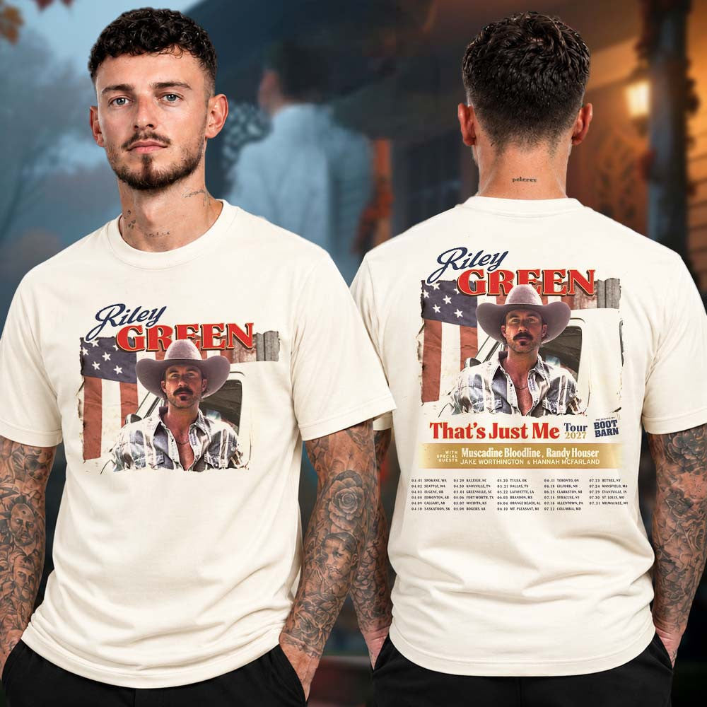 Riley Green Merch That Just Me Tour 2027 Tour Dates T-Shirt Gifts For Music Lovers - Foxy23shop