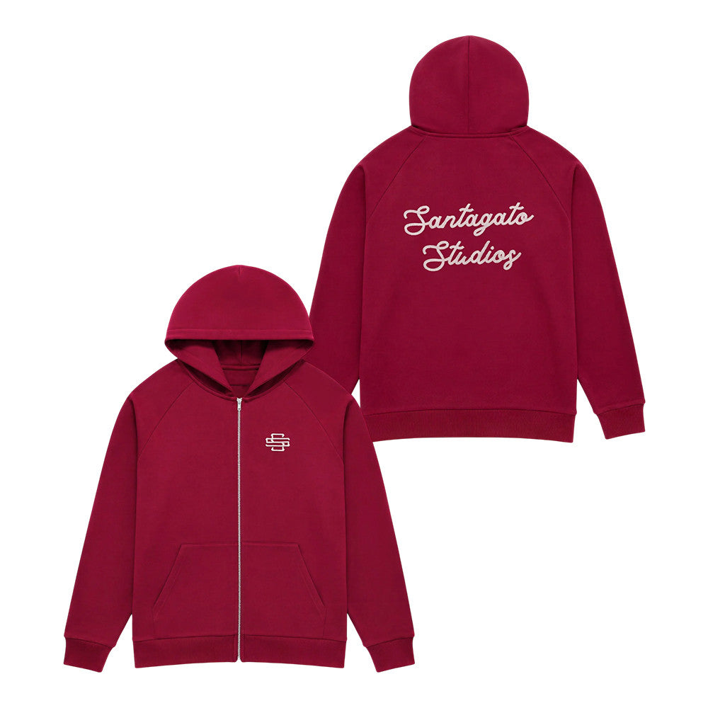 Santagato Studios Merch Logo Script Zip Hoodie Unique Gifts For Boyfriend - Foxy23shop