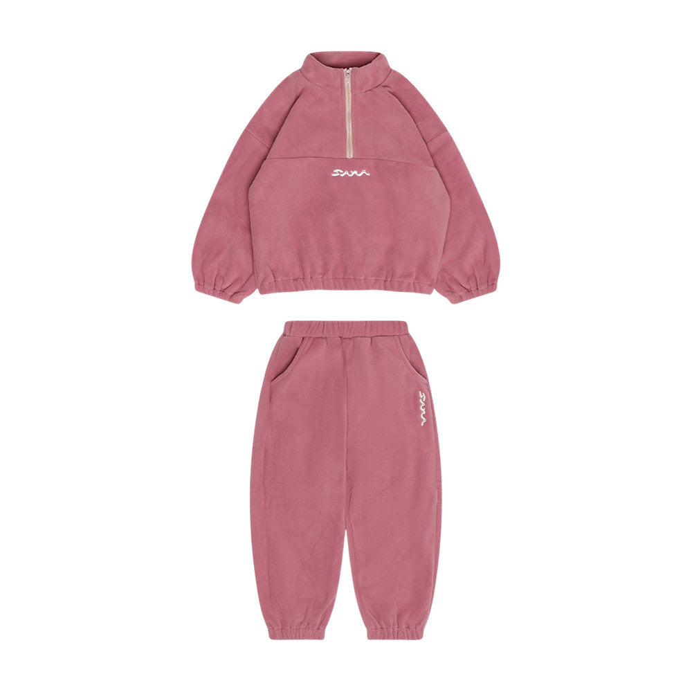 Sana Merch Sherpa Set Half Zip Hoodie And Sweatpants Sana Clothing Streetwear Gift Idea - Foxy23shop