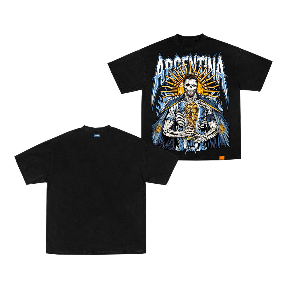 Sana Merch Argentina Skelly Black T-Shirt Best Presents For Brother - Foxy23shop