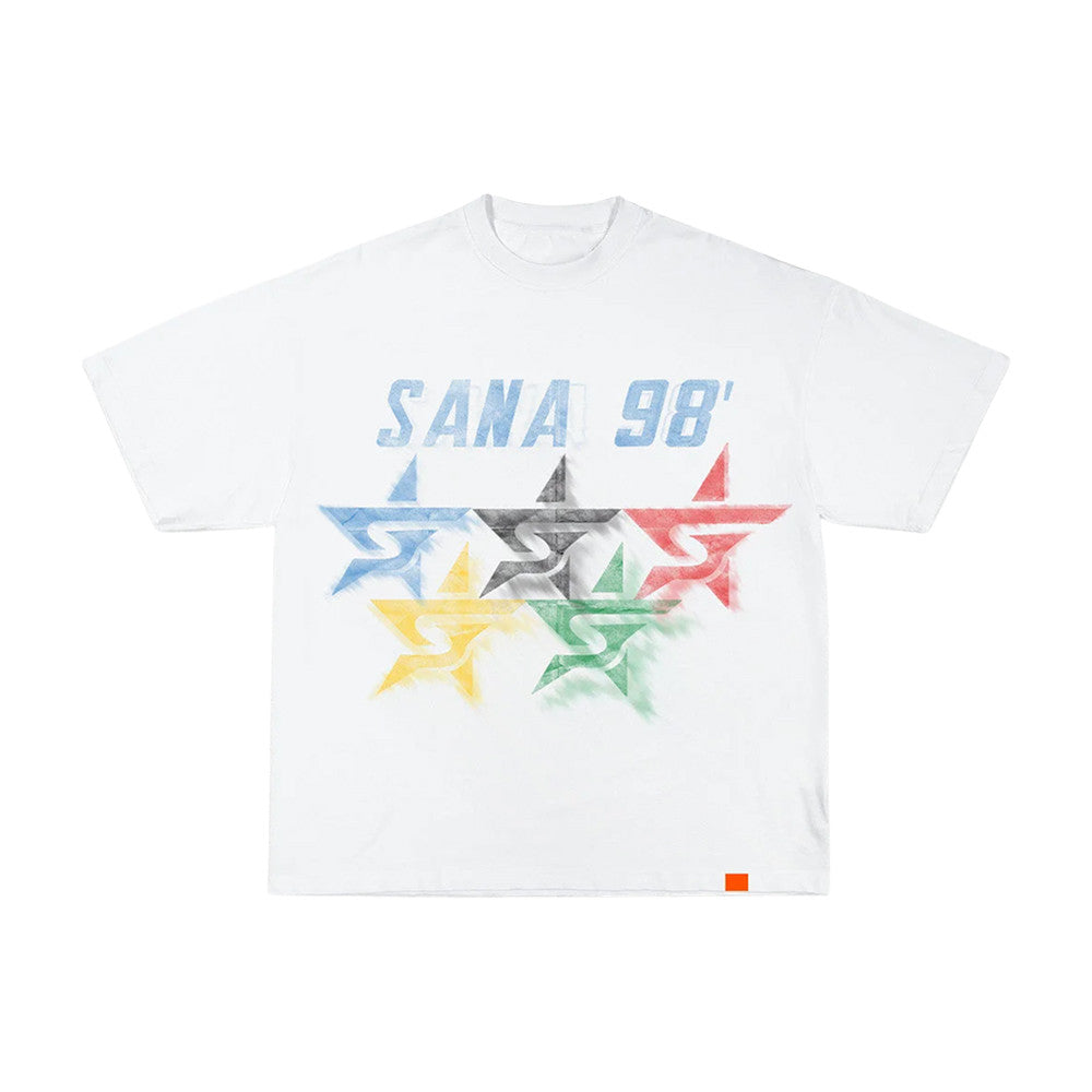 Sana Merch Olympic Stars White T-Shirt Sana Clothing Presents For Boyfriend - Foxy23shop