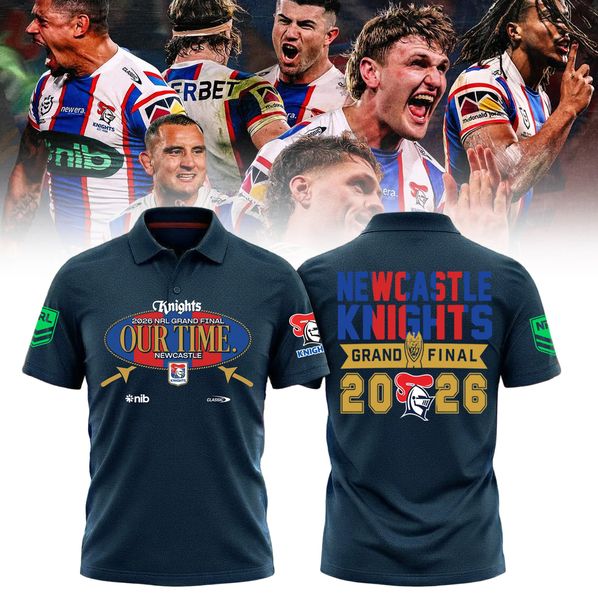 Newcastle Knights Merch 2026 Grand Final Polo Shirt Gift For Newcastle Knights Fans - Foxy23shop