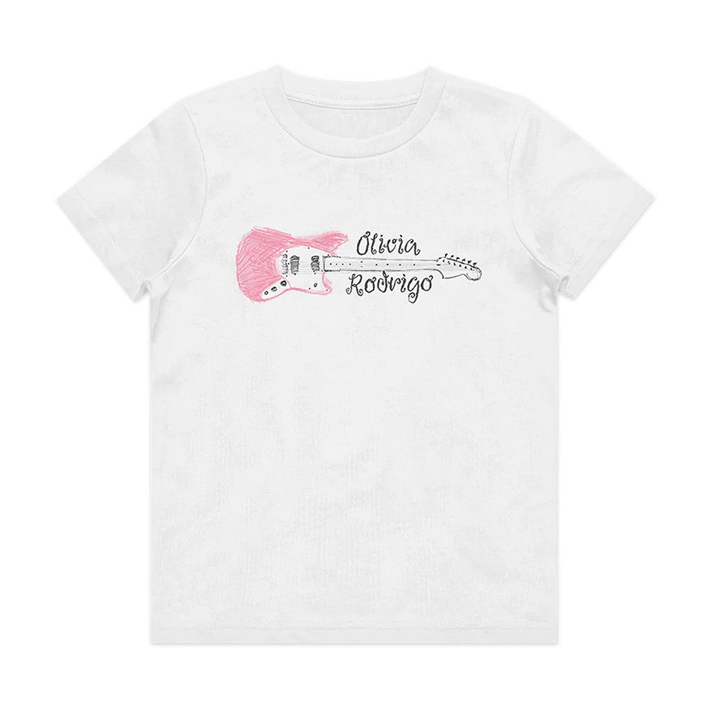 Olivia Rodrigo Merch Guitar White T-Shirt Presents For Olivia Rodrigo Fans - Foxy23shop