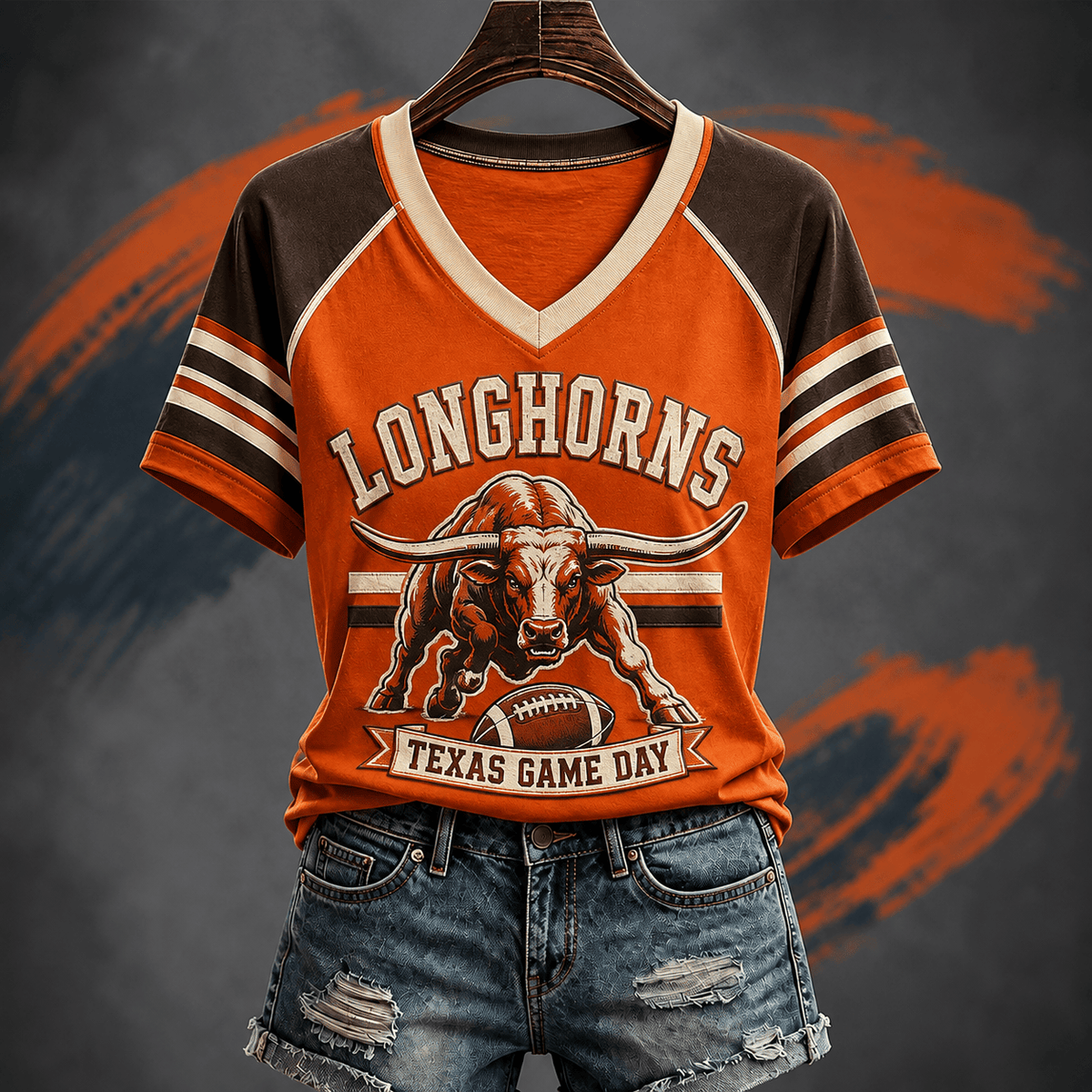 Texas Longhorns Merch 2026 NCAA Game Day V-Neck Shirt Unique Gifts For Longhorns Faithful - Foxy23shop