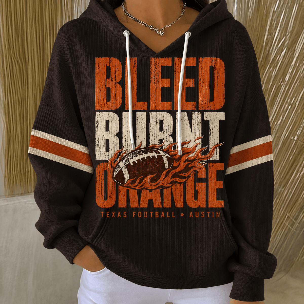 Texas Longhorns Merch 2026 NCAA Bleed Burnt Orange Hoodie Gifts For Sister - Foxy23shop