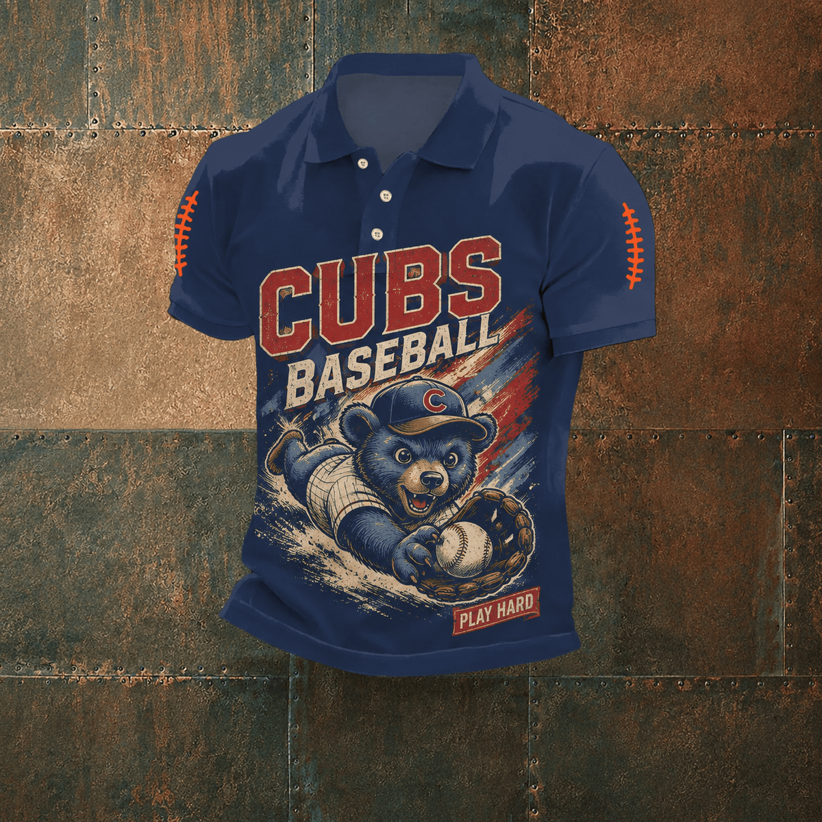 Chicago Cubs Merch 2026 MLB Play Hard Polo Shirt Gifts Idea For Chicago Cubs Fans - Foxy23shop