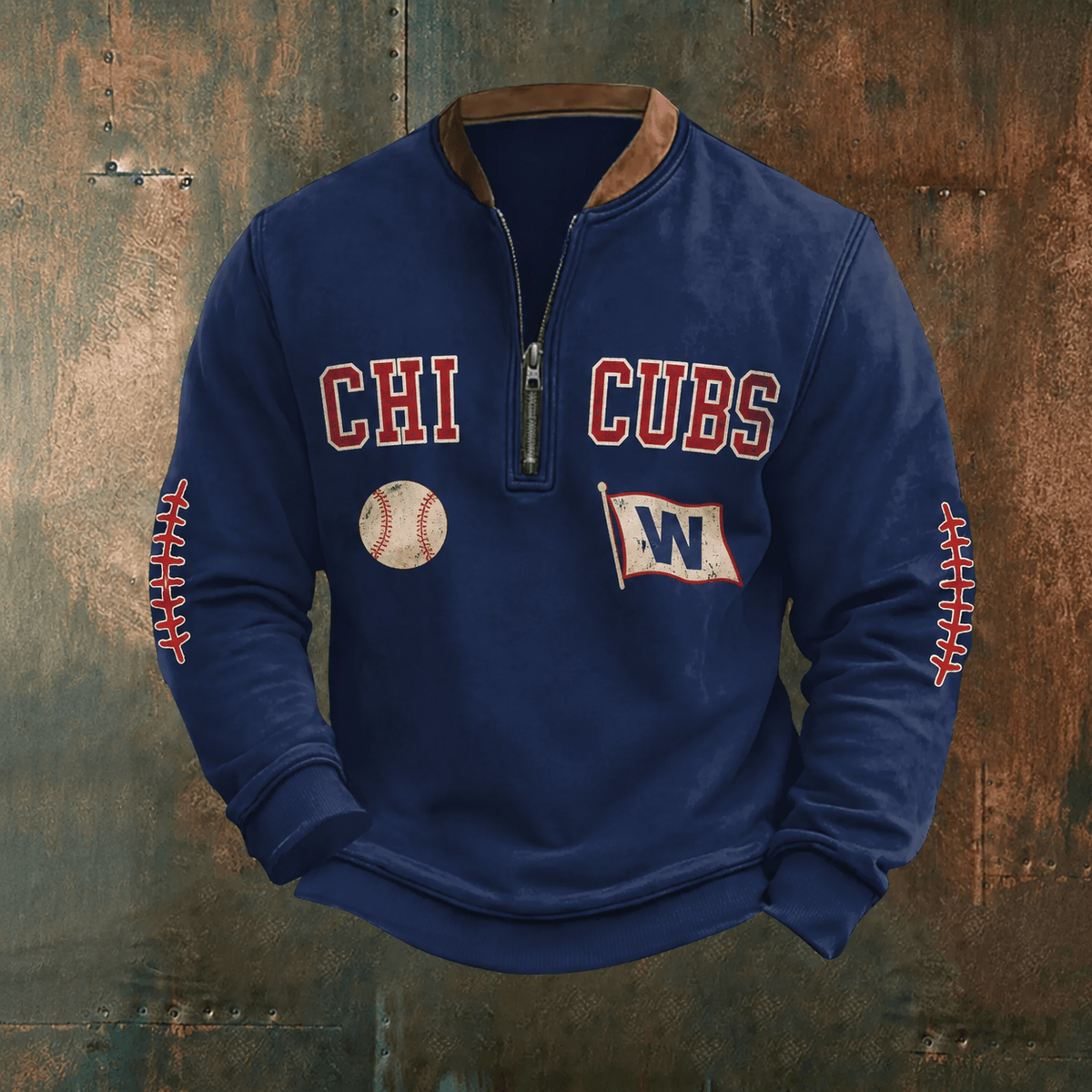 Chicago Cubs Merch 2026 MLB Baseball Zip Sweatshirt Best Presents For Baseball Fans - Foxy23shop