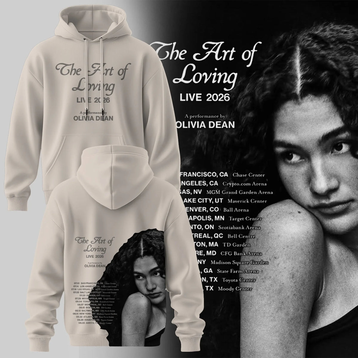 Olivia Dean x Texas Longhorn Merch The Art Of Loving Live Tour 2026 Hoodie Music Lover Gift - Foxy23shop