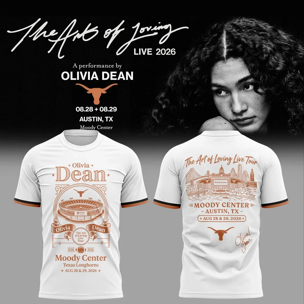 Olivia Dean x Texas Longhorn Merch The Art Of Loving Live Tour 2026 T-Shirt Gifts For Fans - Foxy23shop