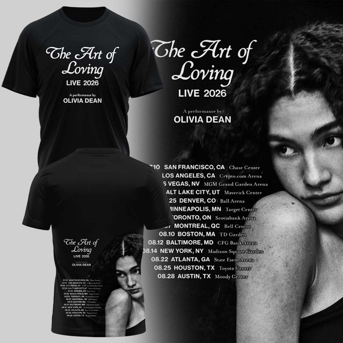 Olivia Dean x Texas Longhorn Merch The Art Of Loving Live Tour 2026 Shirt Gifts For Fans - Foxy23shop