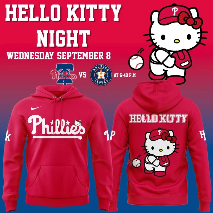 Philadelphia Phillies 2026 Hello Kitty Night Hoodie Philadelphia Phillies Apparel Fan Gear - Foxy23shop