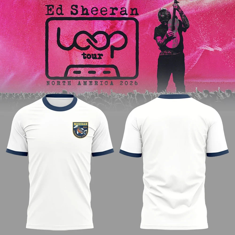 Ed Sheeran Merch North American Loop Tour 2026 T-Shirt Gifts For Ed Sheeran Fans - Foxy23shop
