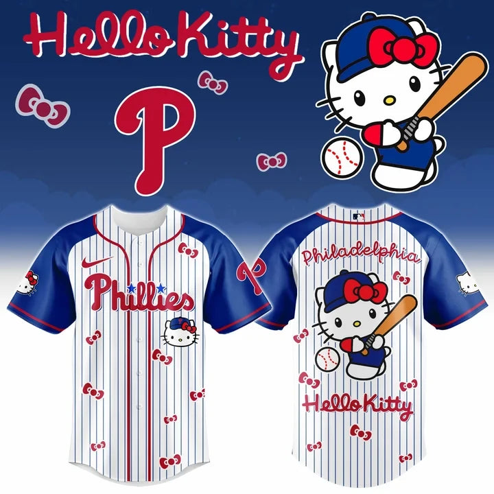 Philadelphia Phillies 2026 Hello Kitty Night 2026 Jersey Philadelphia Phillies Clothes Fan Gear - Foxy23shop