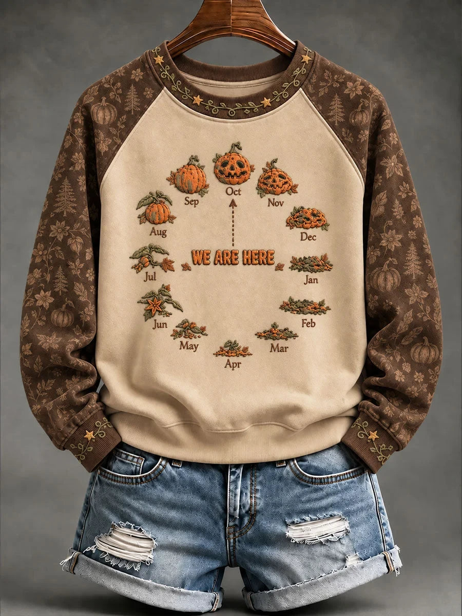 Pumpkin Spice Seasonal And Holiday Sweatshirt Halloween Merch Gifts For Sister - Foxy23shop