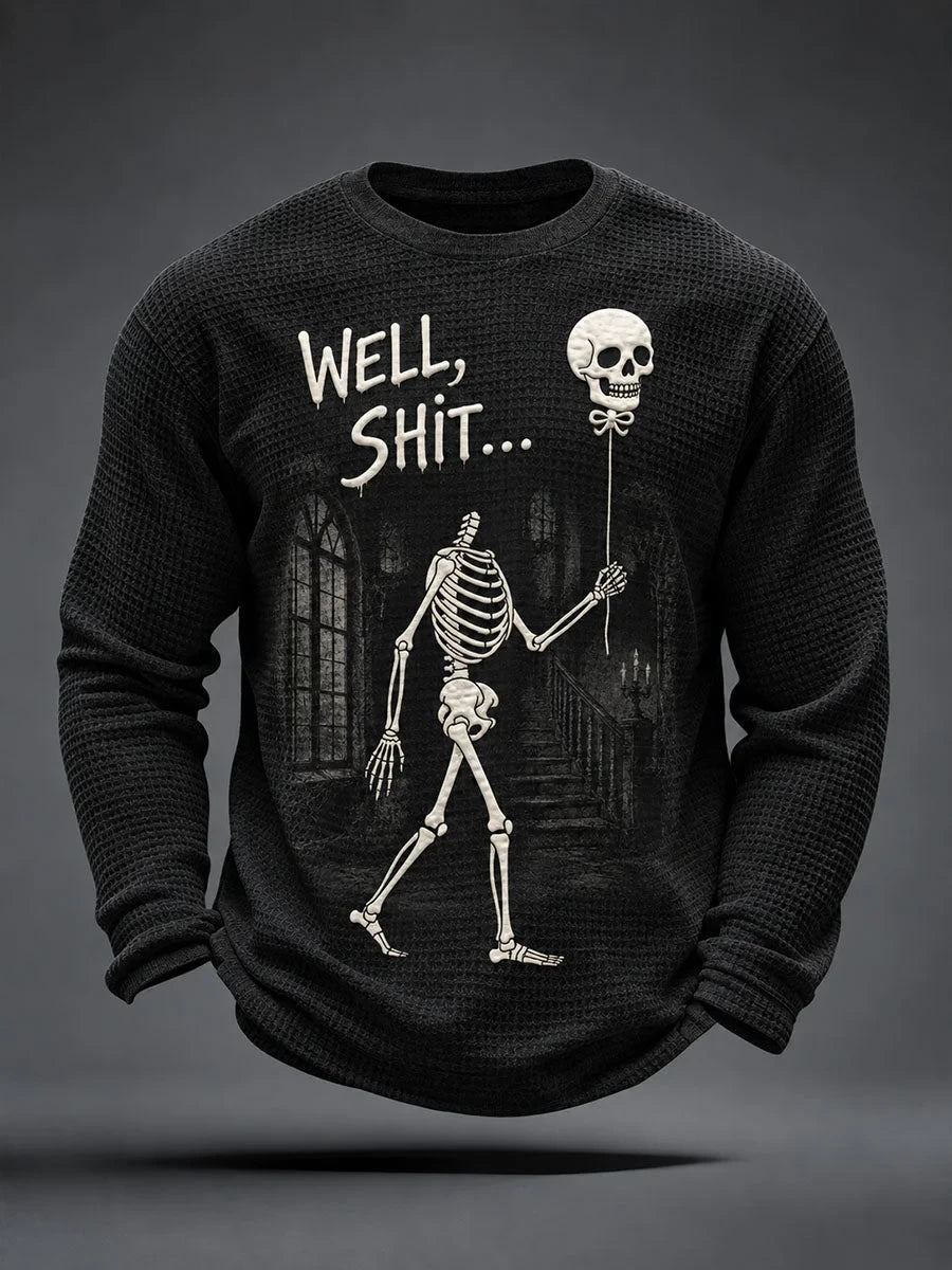 Funny Skeleton Well S Halloween Long Sleeve Shirt Spooky Season Apparel - Foxy23shop