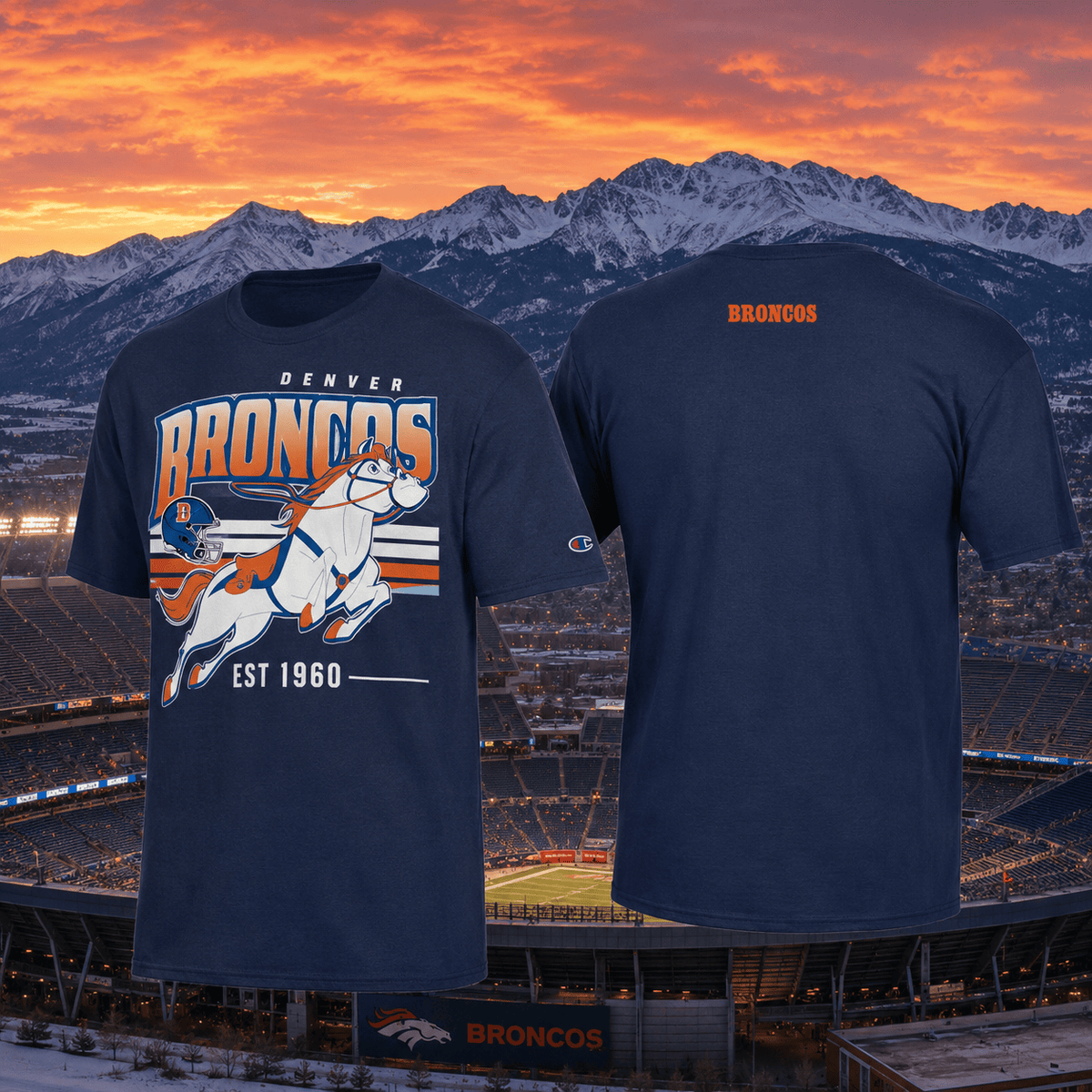 Denver Broncos EST 1960 T-Shirt Disney Princess Apparel Gift For Disney Fans - Foxy23shop