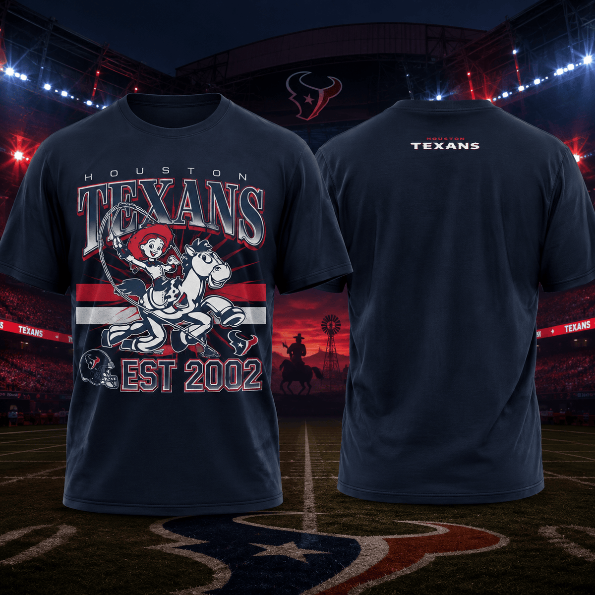 Houston Texans EST 2002 T-Shirt Disney Princess Clothes Gift For Disney Fans - Foxy23shop