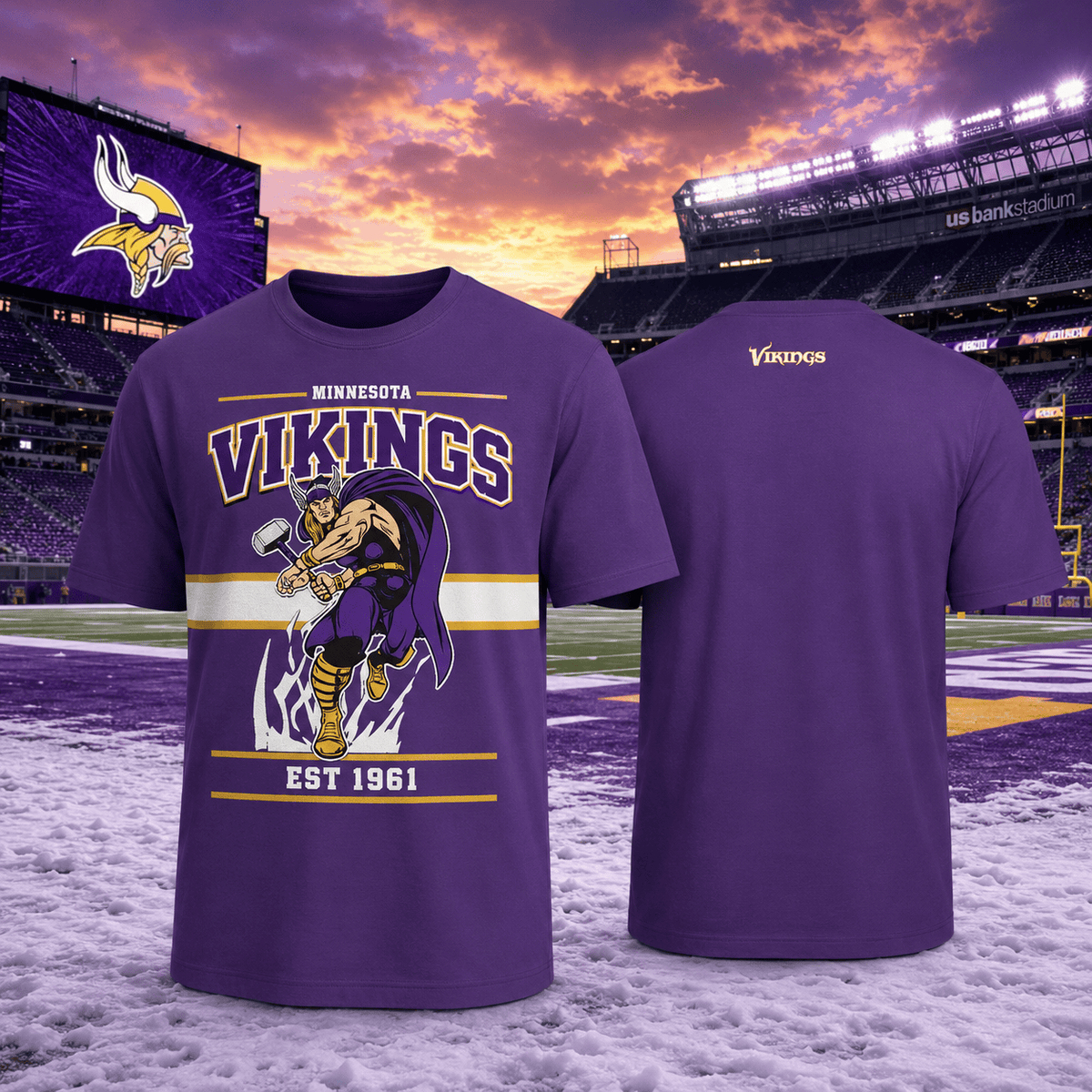 Minnesota Vikings EST 1961 T-Shirt Disney Magic Shirt Gift For Disney Fans - Foxy23shop