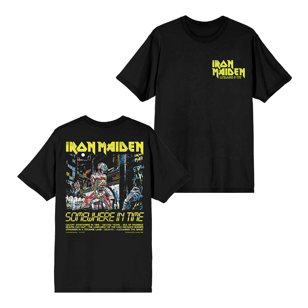Iron Maiden Store Merch Somewhere In Time Tracklist T-Shirt Gifts For Rock Lover - Foxy23shop