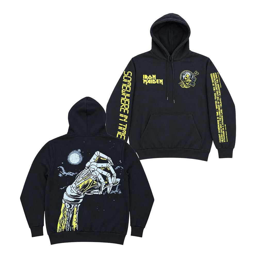 Iron Maiden Store Merch Somewhere In Time Hoodie Iron Maiden Concert Outfits - Foxy23shop